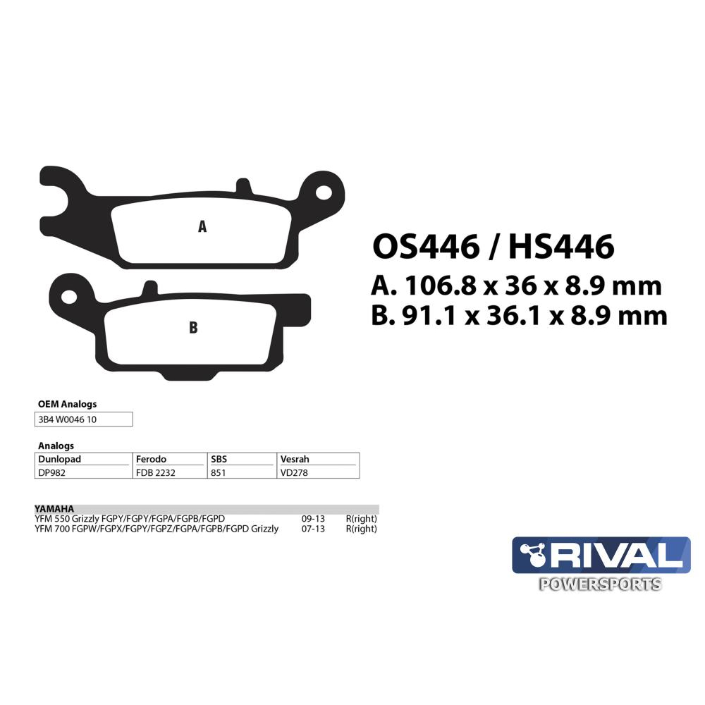 Купить тормозные колодки yamaha os446 по цене 571 р.. Низкие цены. Большой выбор. Доставка по всей России.  Интернет-магазин в Москве. Только положительные отзывы!