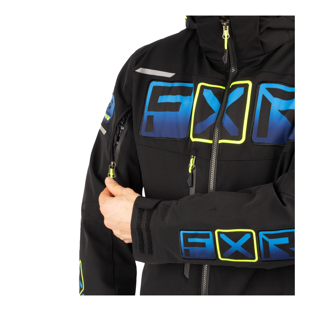 Комбинезон FXR Maverick без утеплителя Black/Blue/Hi Vis, S