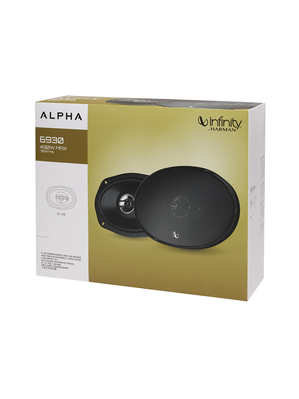Автомобильная трехполосная коаксиальная акустика INFINITY Alpha 6930