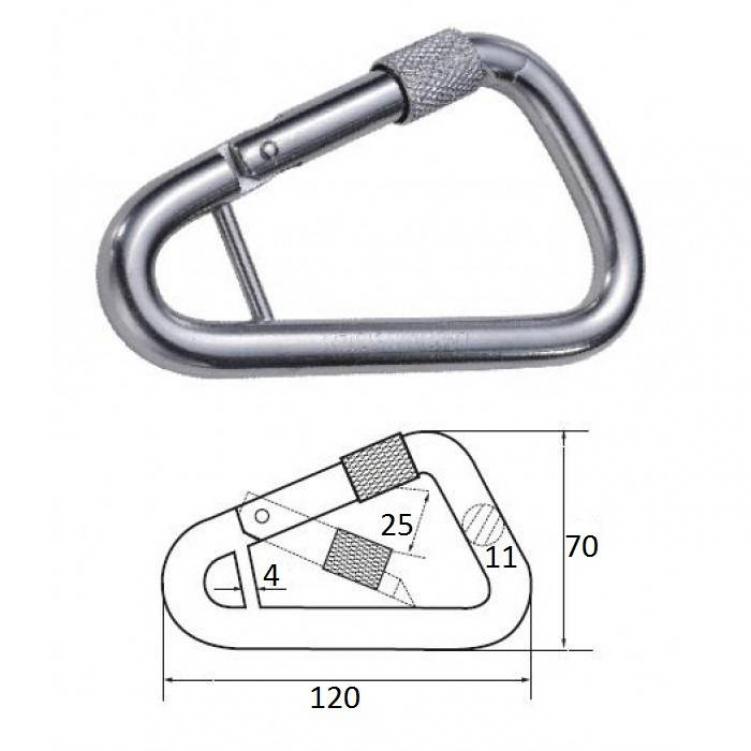 Купить гак-карабин треугольный с перемычкой 4 мм aisi 316 по цене  Низкие цены. Большой выбор. Доставка по всей России. Интернет-магазин в Москве. Только положительные отзывы!