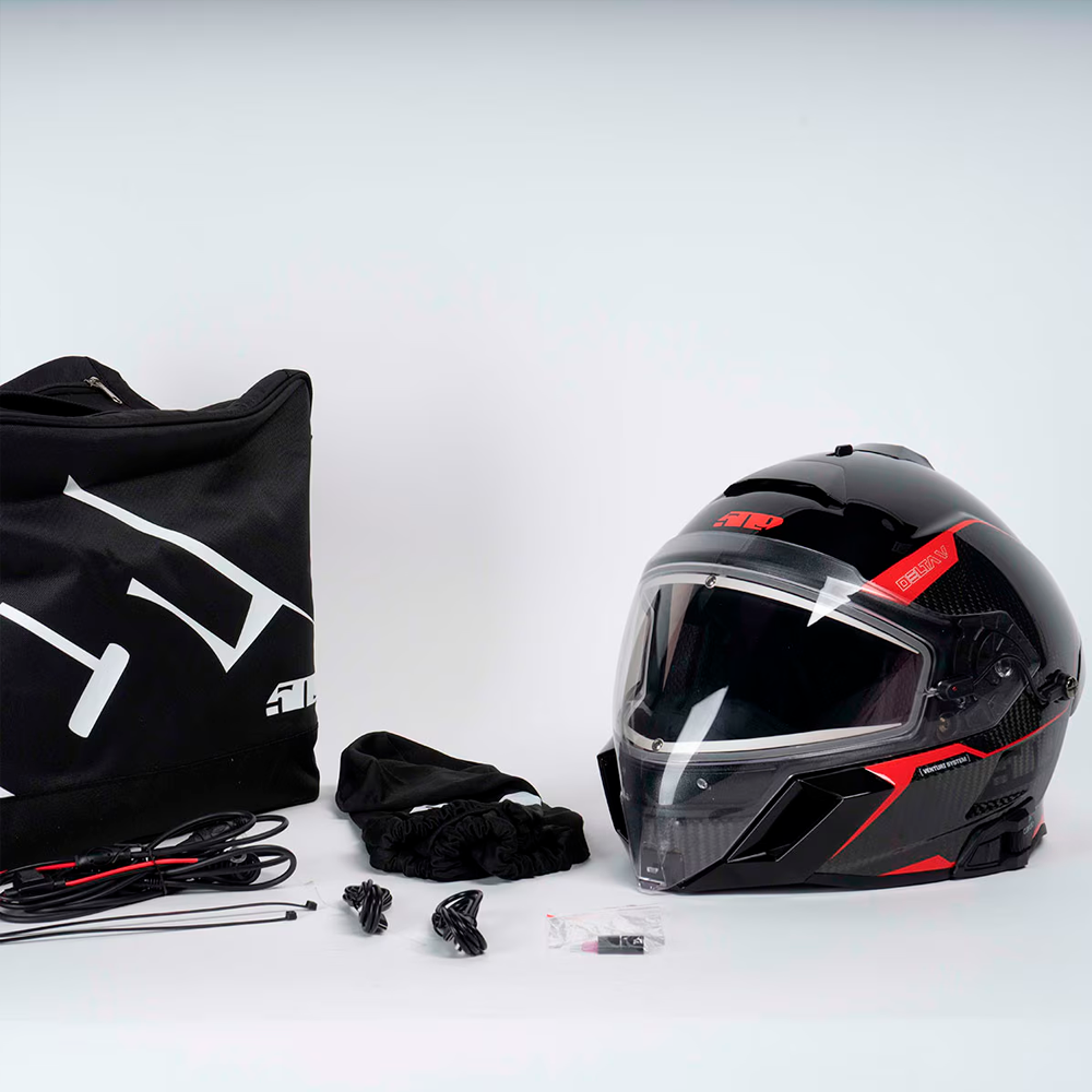 Шлем 509 Delta V Carbon Commander с подогревом Racing Red, 3X