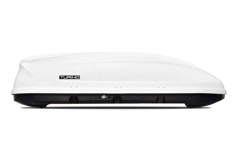 Бокс-багажник на крышу аэродинамический белый Turino 1 двухстороннее открывание 410 л UNI-XX-441102.44