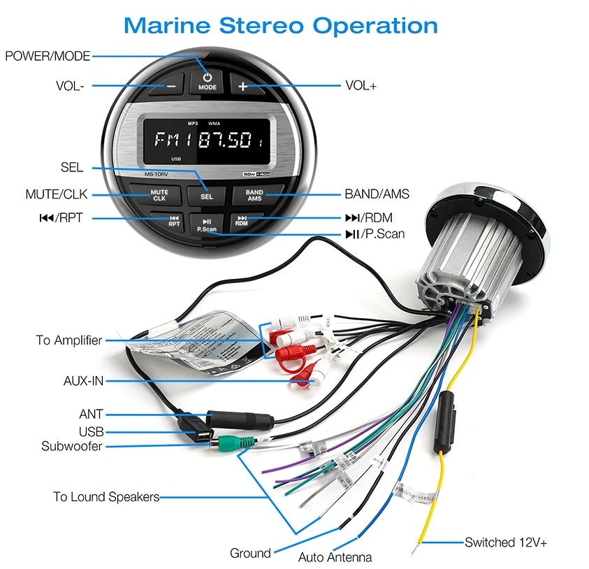 Купить морская магнитола в катер лодку круглая bluetooth akamate ms-10rv по цене 7 500 р. Низкие цены. Большой выбор. Доставка по всей России. Интернет-магазин в Москве. Только положительные отзывы!