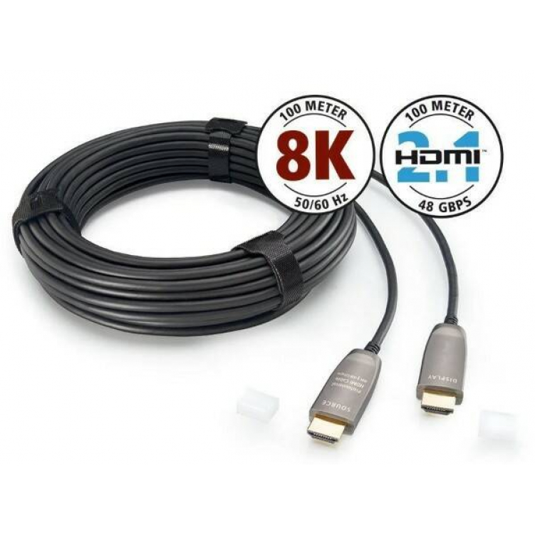 HDMI кабель EAGLE CABLE Profi HDMI 2.1 LWL 10K, 120 Hz, 8 m, 313245008