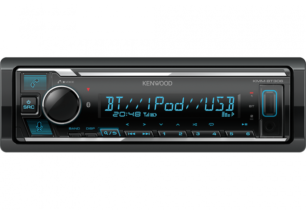Автомобильный цифровой медиа-ресивер KENWOOD KMM-BT306