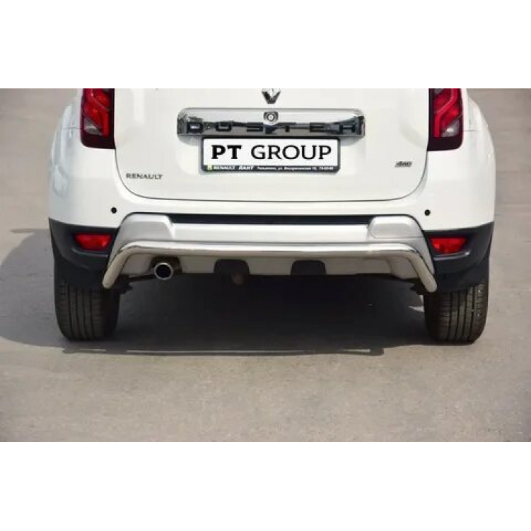 Защита заднего бампера d=51 мм (НПС) Renault Duster 2012-2021, Nissan Terrano 2014-