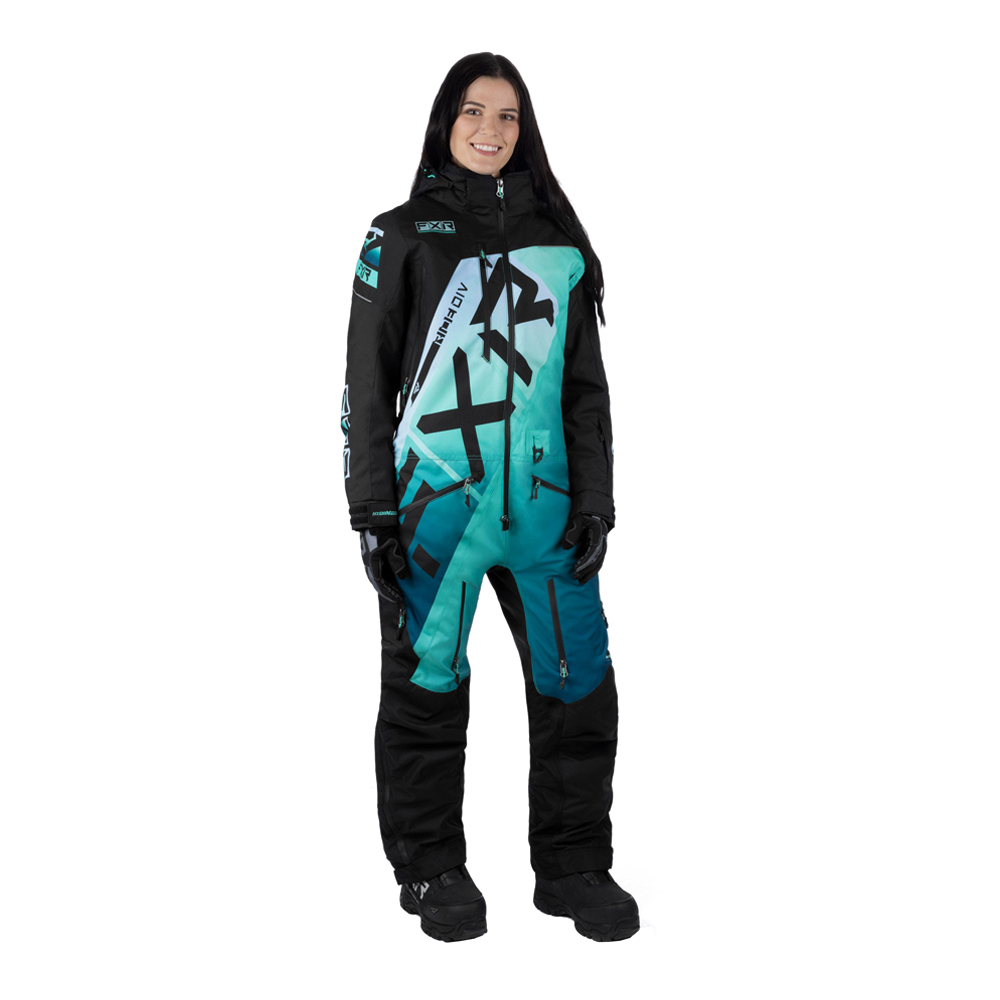 Комбинезон FXR CX F.A.S.T. с утеплителем Black/Mint Fade, 4