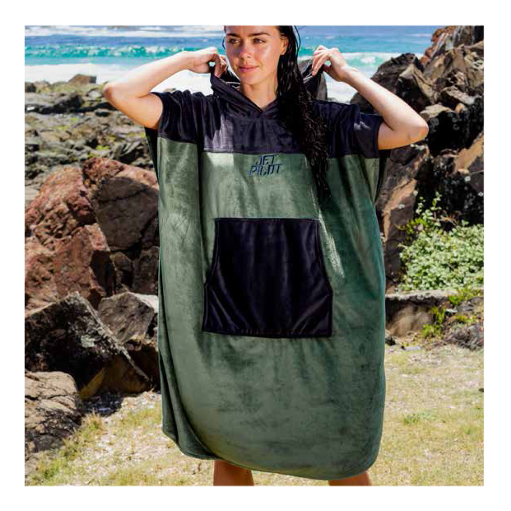 Платье-полотенце с капюшоном JetPilot Unisex Venture  Sage, One Size