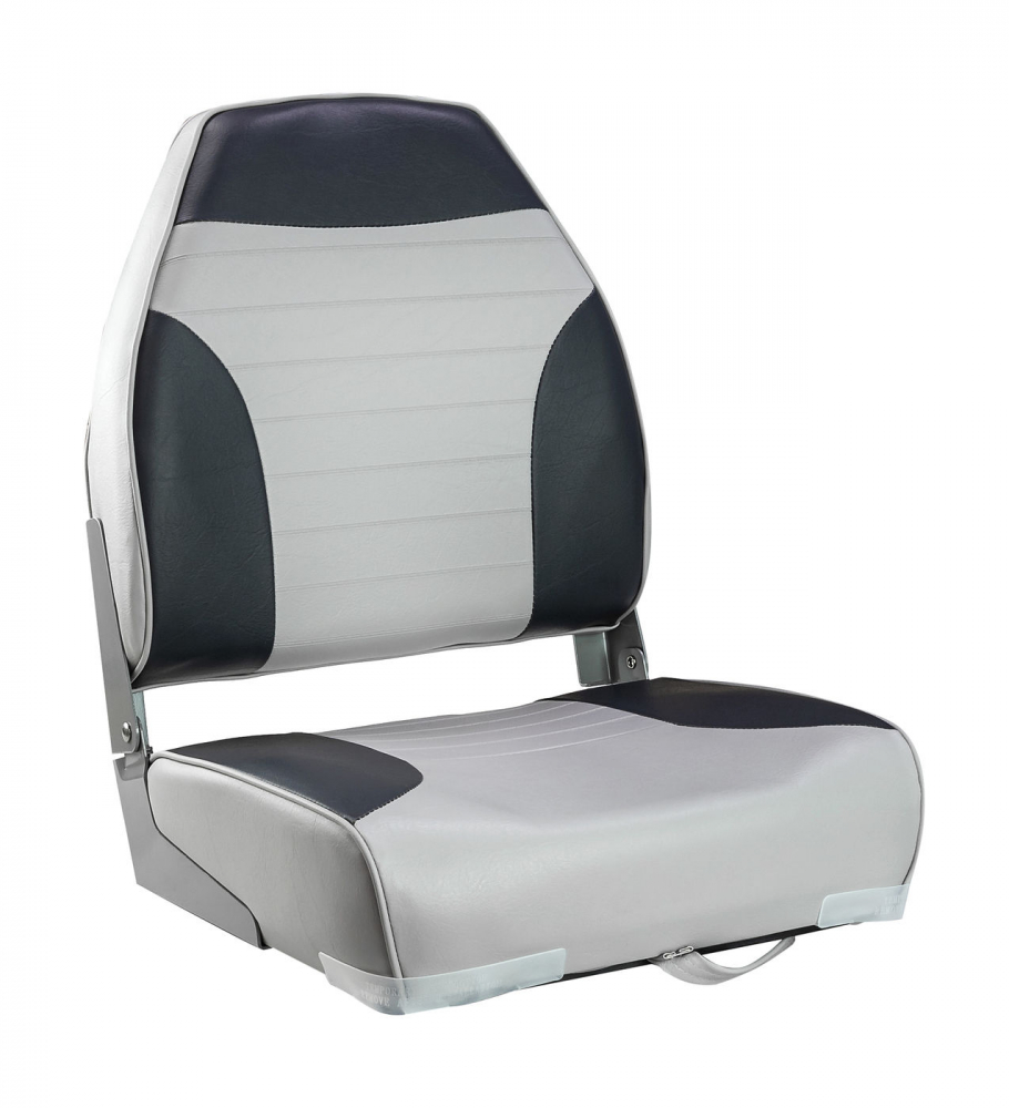 Купить кресло мягкое складное classic, обивка винил, цвет серый/уголный, marine rocket по цене  Низкие цены. Большой выбор. Доставка по всей России. Интернет-магазин в Москве. Только положительные отзывы!