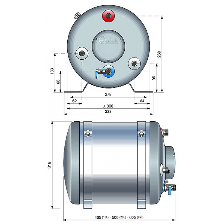 Купить бойлер 20 л 500вт круглый с теплообменником. по цене  Низкие цены. Большой выбор. Доставка по всей России. Интернет-магазин в Москве. Только положительные отзывы!