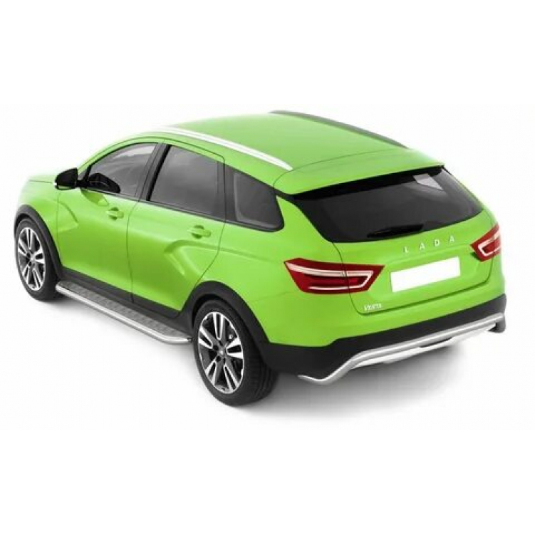 Защита заднего бампера d=51 мм (НПС) Lada Vesta SW Cross 2017-