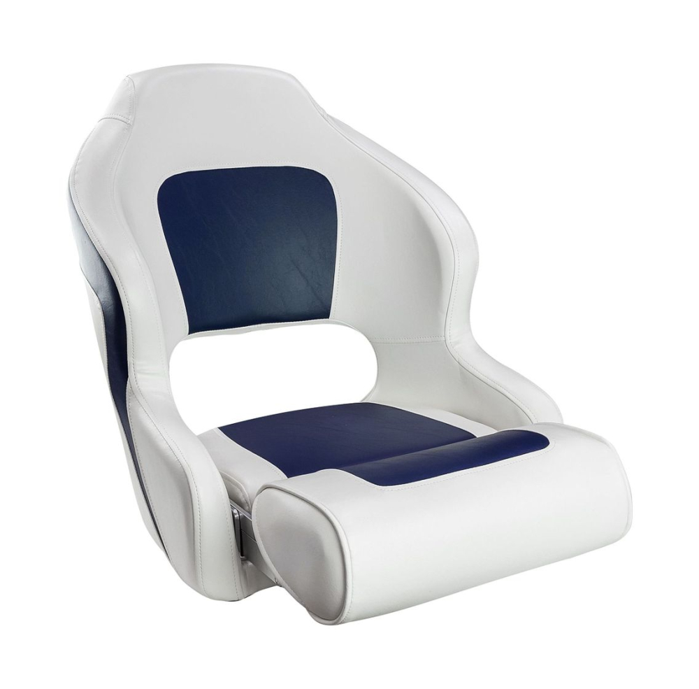 Купить кресло с болстером delux sport flip up, обивка белый/синий винил по цене  Низкие цены. Большой выбор. Доставка по всей России. Интернет-магазин в Москве. Только положительные отзывы!