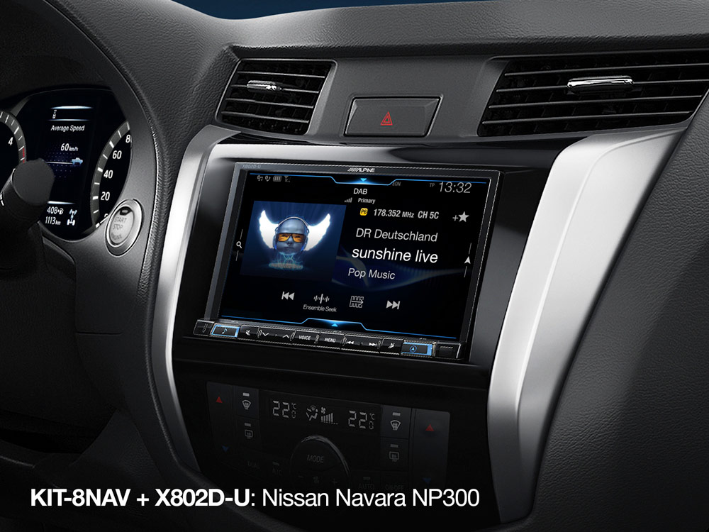 Установочный комплект Alpine 8“ для Nissan Navara NP300 ALPINE KIT-8NAV-DX