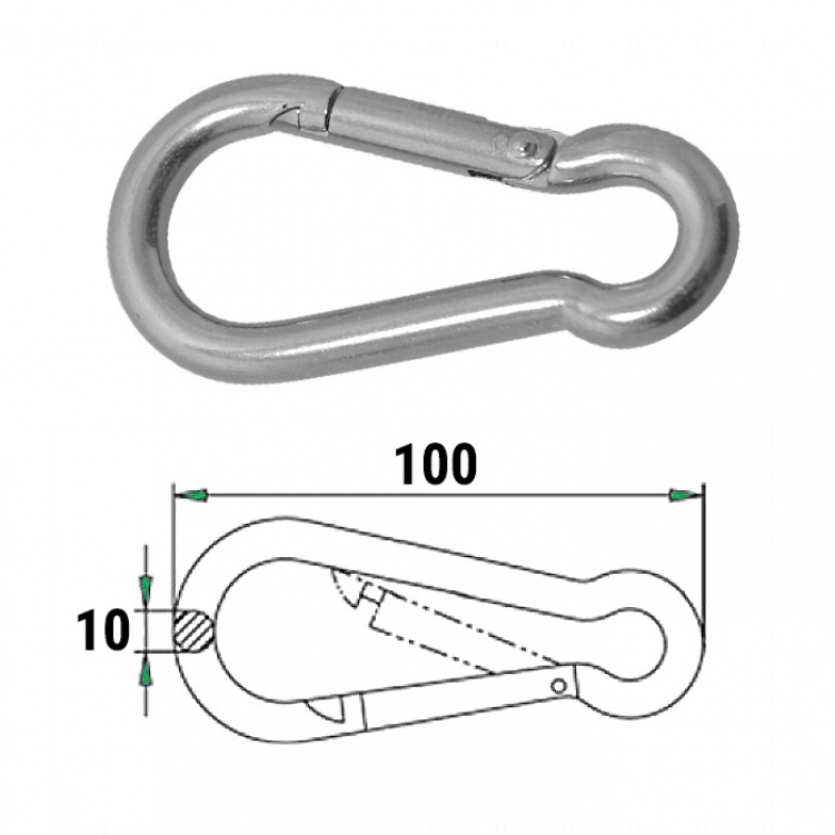Купить гак-карабин 10х100мм по цене 516 р. Низкие цены. Большой выбор. Доставка по всей России. Интернет-магазин в Москве. Только положительные отзывы!