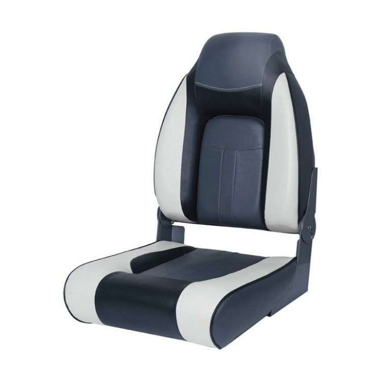 Купить кресло складное мягкое premium designer high back seat, серый/чёрный по цене  Низкие цены. Большой выбор. Доставка по всей России. Интернет-магазин в Москве. Только положительные отзывы!