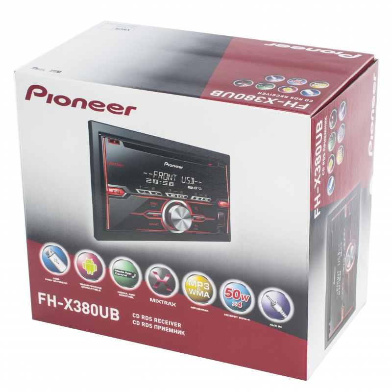 Автомобильный CD-ресивер 2 DIN PIONEER FH-X380UB