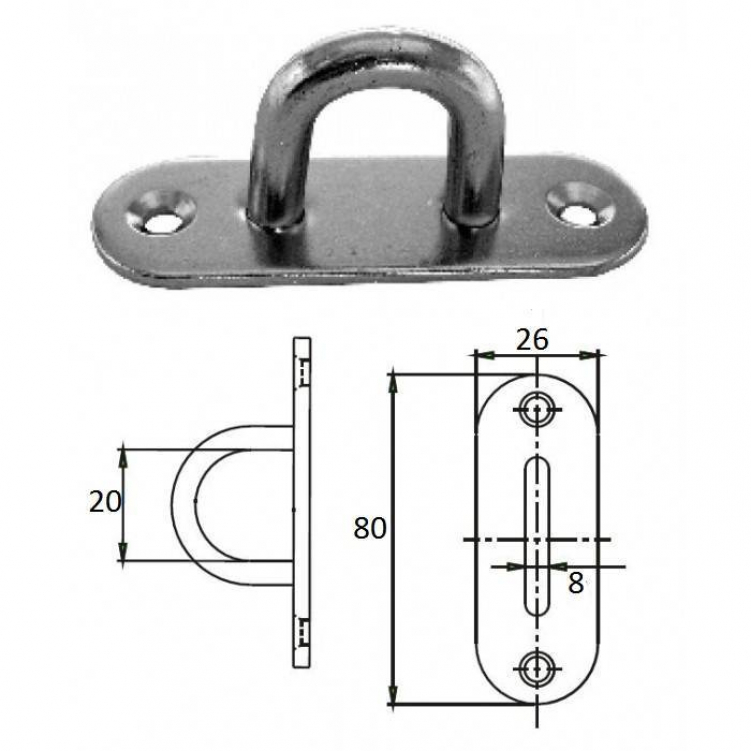 Купить планка овальная с проушиной 8 мм aisi 304 по цене 250 р. Низкие цены. Большой выбор. Доставка по всей России. Интернет-магазин в Москве. Только положительные отзывы!