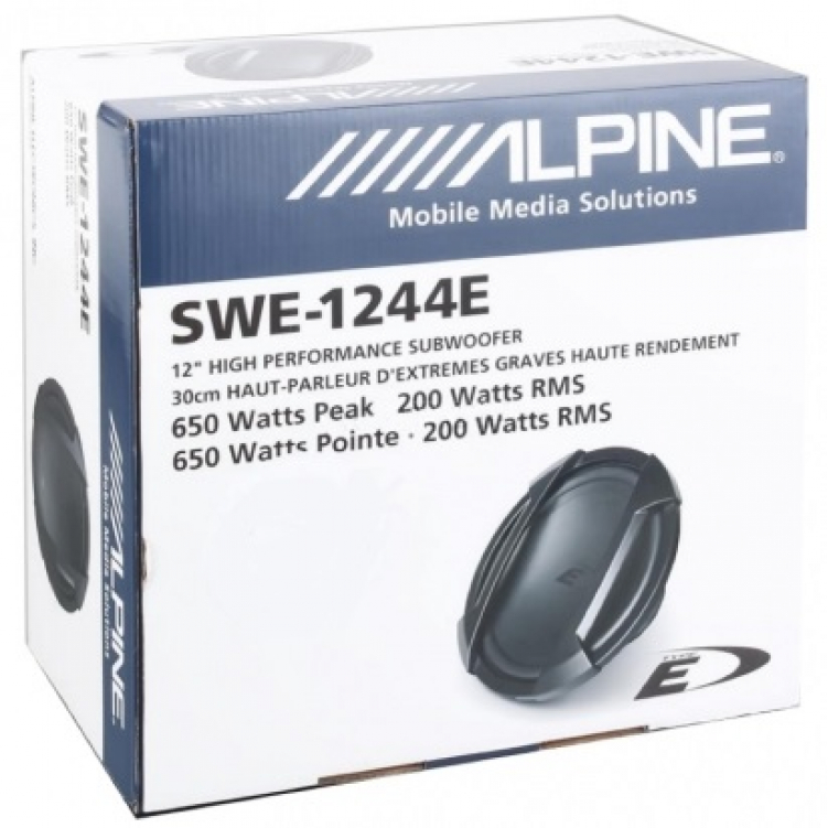 Автомобильный сабвуфер 12” (30 см) ALPINE SWE-1244E