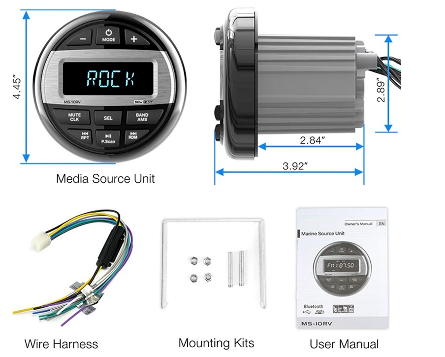 Купить морская магнитола в катер лодку круглая bluetooth akamate ms-10rv по цене 7 500 р. Низкие цены. Большой выбор. Доставка по всей России. Интернет-магазин в Москве. Только положительные отзывы!