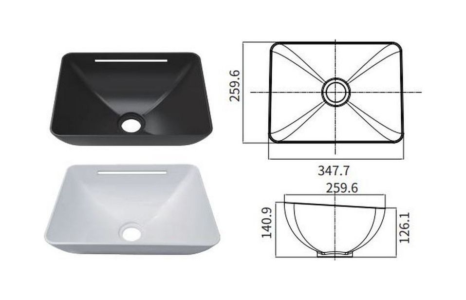 Купить акриловая раковина 347,7х259,6х140,9/126,1, черная, marine rocket по цене  Низкие цены. Большой выбор. Доставка по всей России. Интернет-магазин в Москве. Только положительные отзывы!