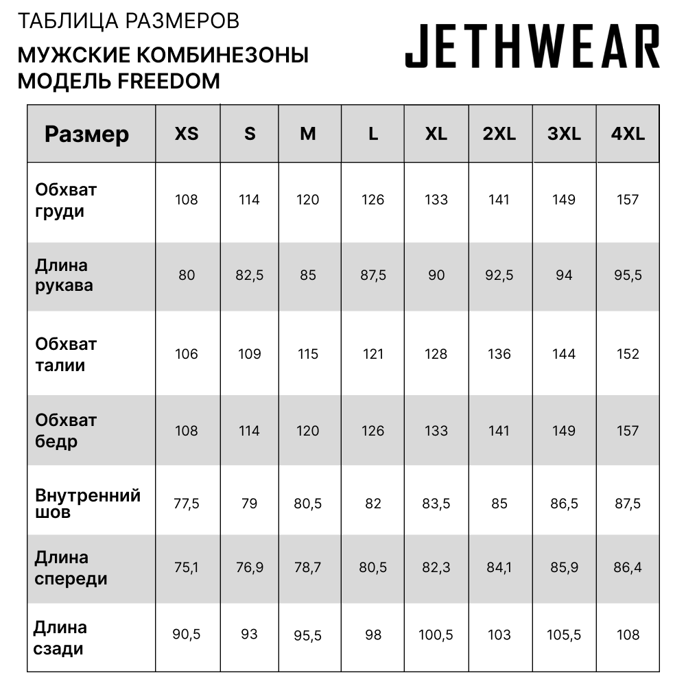 Комбинезон Jethwear Freedom с утеплителем Black/Yellow, XL J2435-001-XL