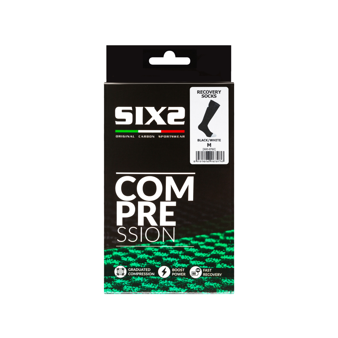 Носки компрессионные SIXS RECOVERY Black/White, M, Артикул: RESO-II-NEBI