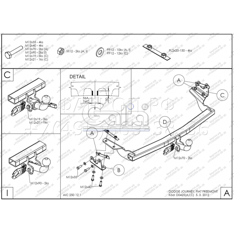 Купить фаркоп dodge journey 2008-2020, fiat freemont 2011-2020, кроме авто с запаской снизу - d042a galia по цене  Низкие цены. Большой выбор. Доставка по всей России. Интернет-магазин в Москве. Только положительные отзывы!