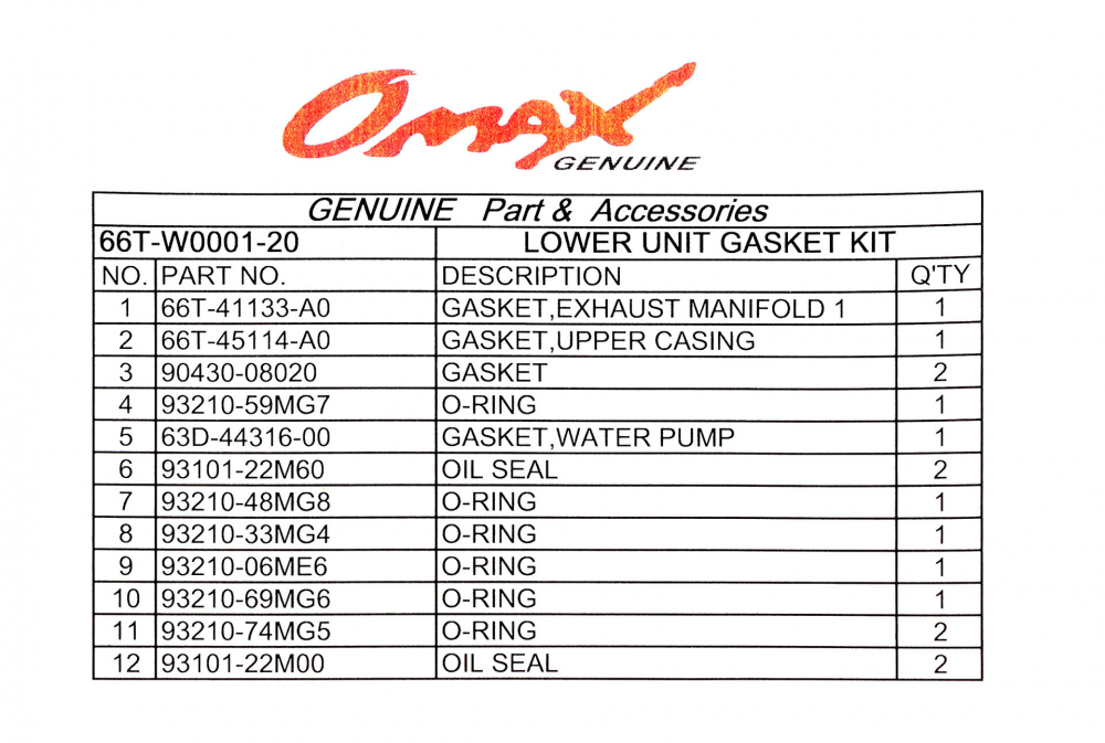 Купить ремкомплект редуктора yamaha 40x, omax по цене 1 106 р. Низкие цены. Большой выбор. Доставка по всей России. Интернет-магазин в Москве. Только положительные отзывы!