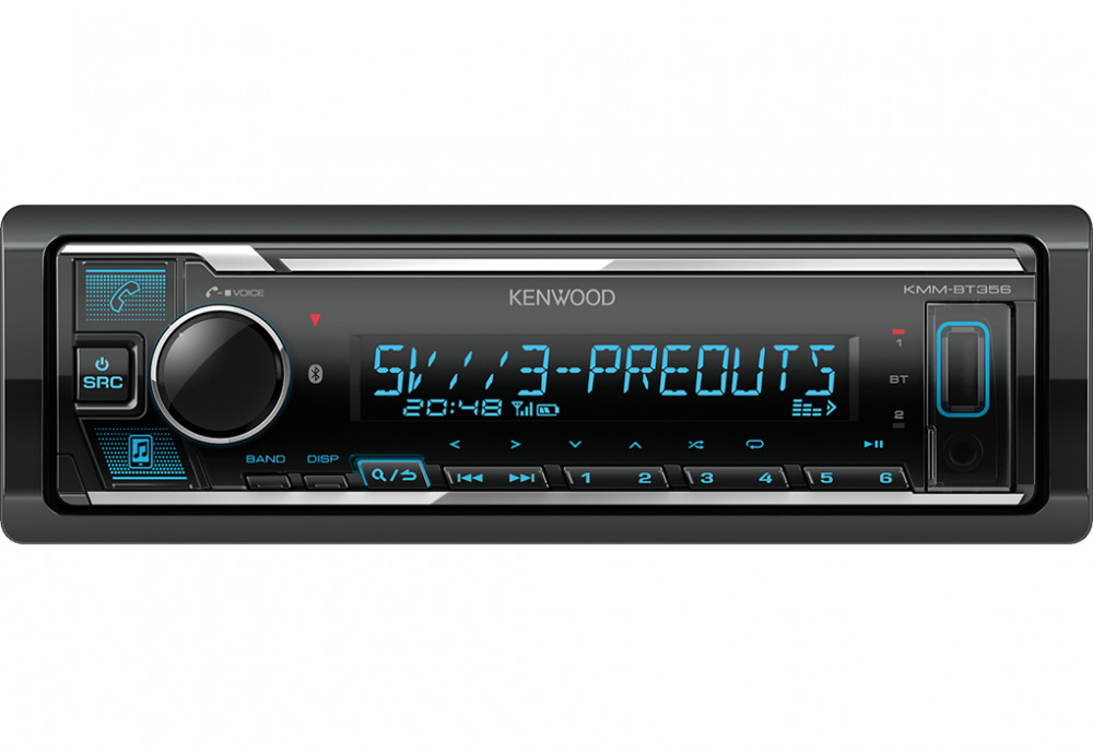 Автомобильный цифровой медиа-ресивер KENWOOD KMM-BT356