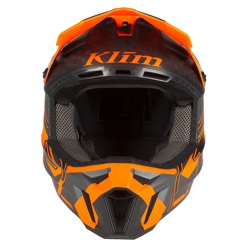 Шлем Klim F3 Carbon Pro без подогрева Ascent Asphalt/Strike Orange, MD