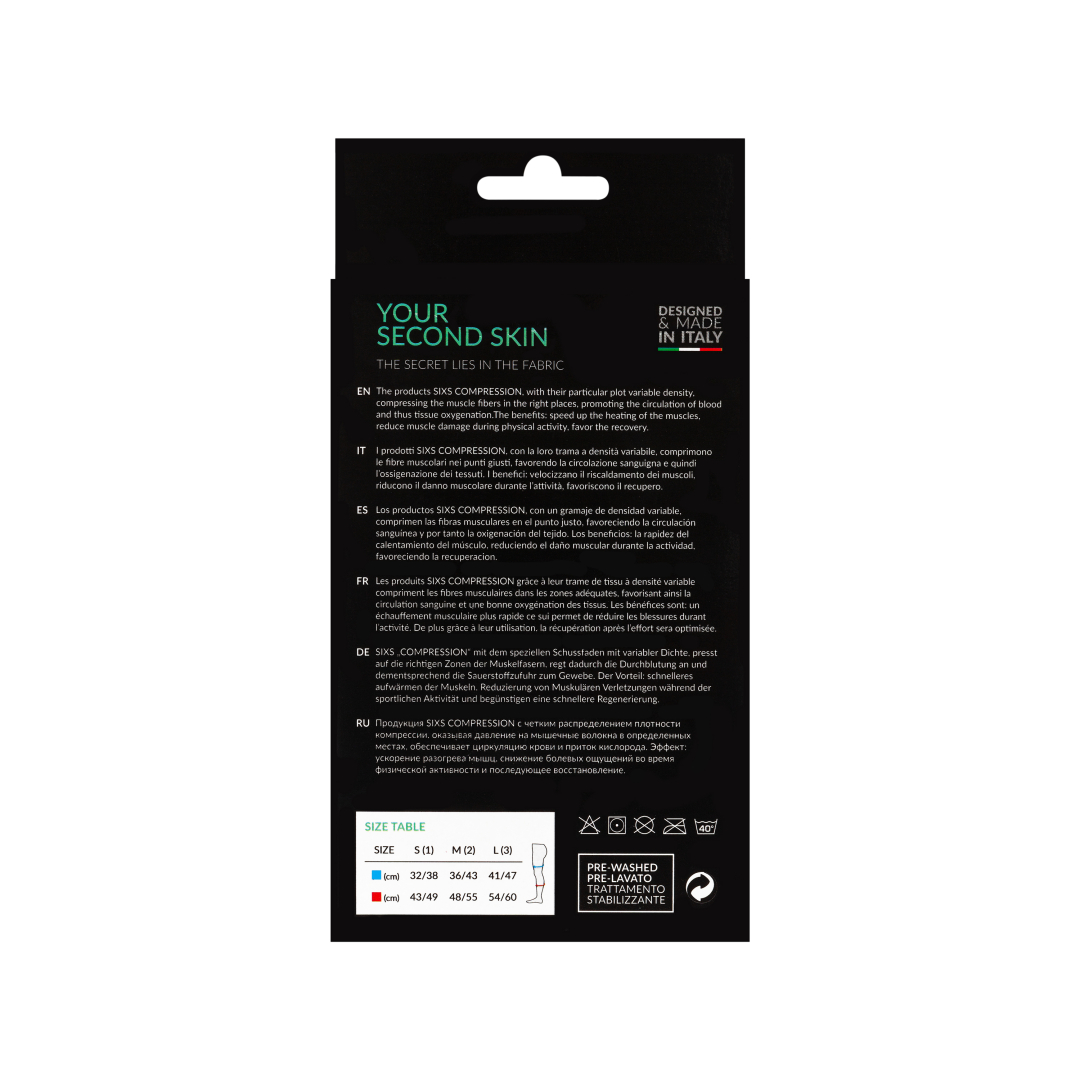 Носки компрессионные SIXS ACTIVE Black/Blue, S, Артикул: ACSO--I-NEAZ