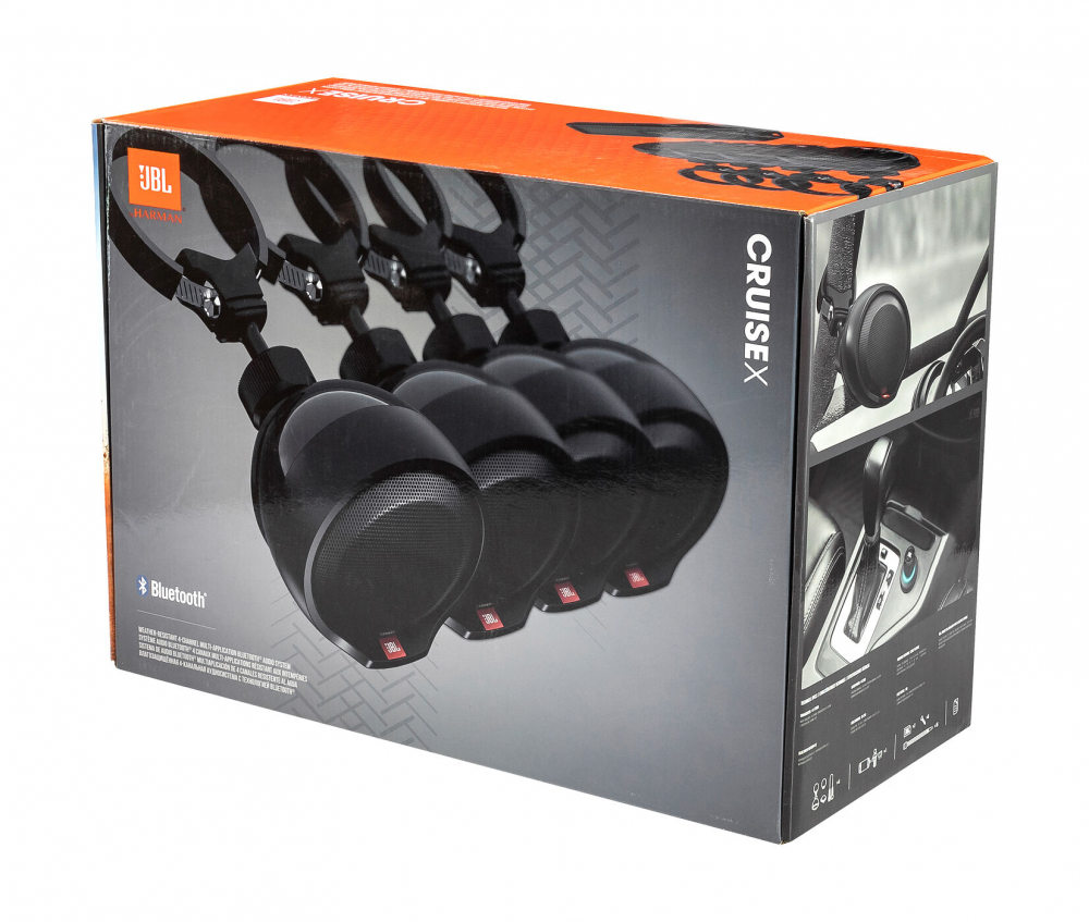 Купить аудиосистема влагозащищенная 4-канальная bluetooth jbl cruisex по цене  Низкие цены. Большой выбор. Доставка по всей России. Интернет-магазин в Москве. Только положительные отзывы!