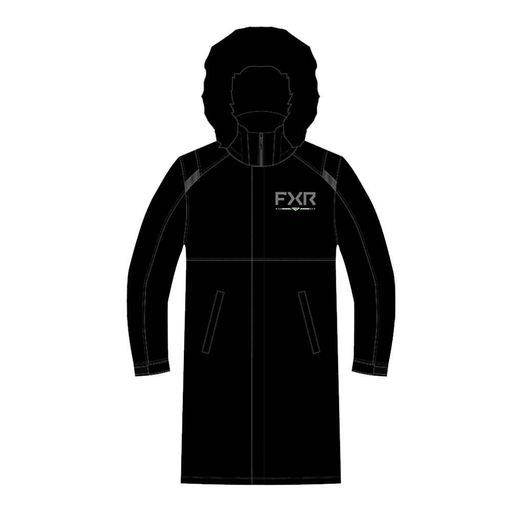 Пальто FXR Warm-Up с утеплителем Black/Lt Sage, XS
