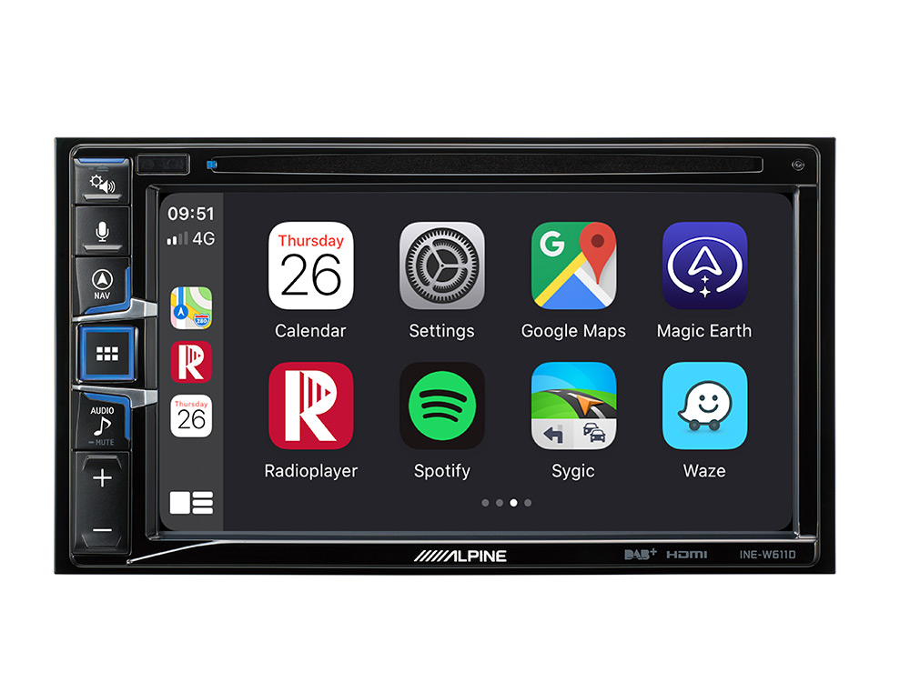 Цифровой медиа-ресивер с Apple CarPlay и Android Auto ALPINE INE-W611D
