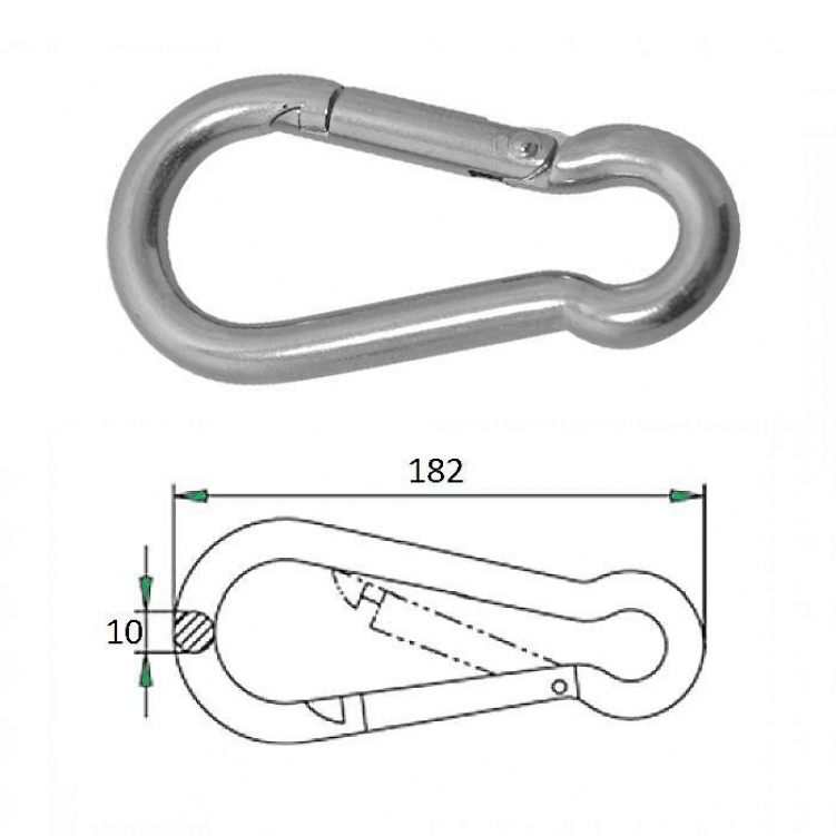 Купить гак-карабин 10х100мм по цене 516 р. Низкие цены. Большой выбор. Доставка по всей России. Интернет-магазин в Москве. Только положительные отзывы!