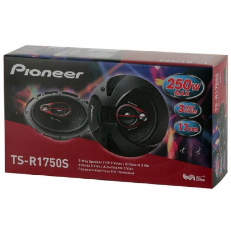 Автомобильная трехполосная коаксиальная акустика PIONEER TS-R1750S