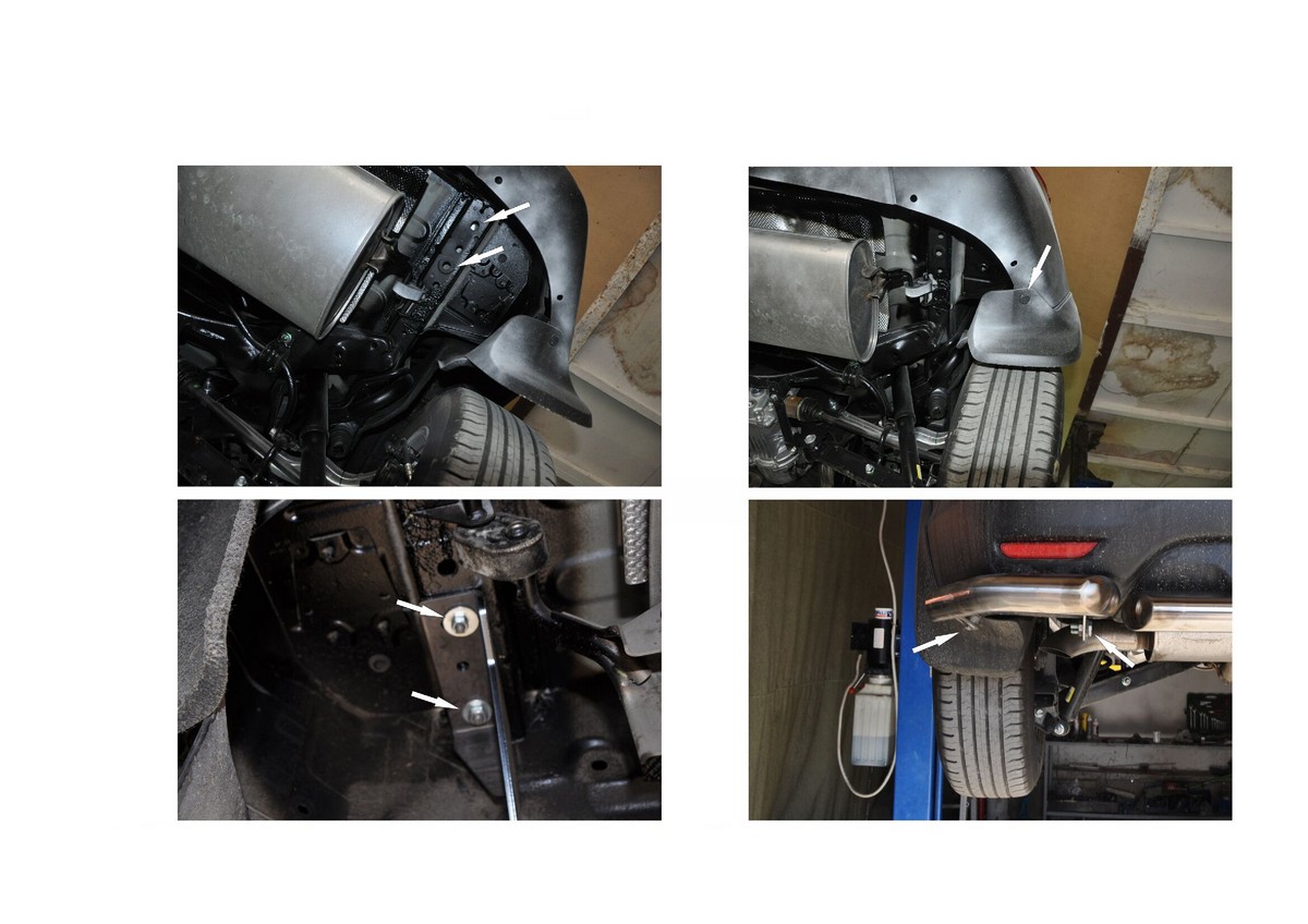 Защита заднего бампера d57 уголки Nissan Qashqai 2013- (R.4118.004) Rival
