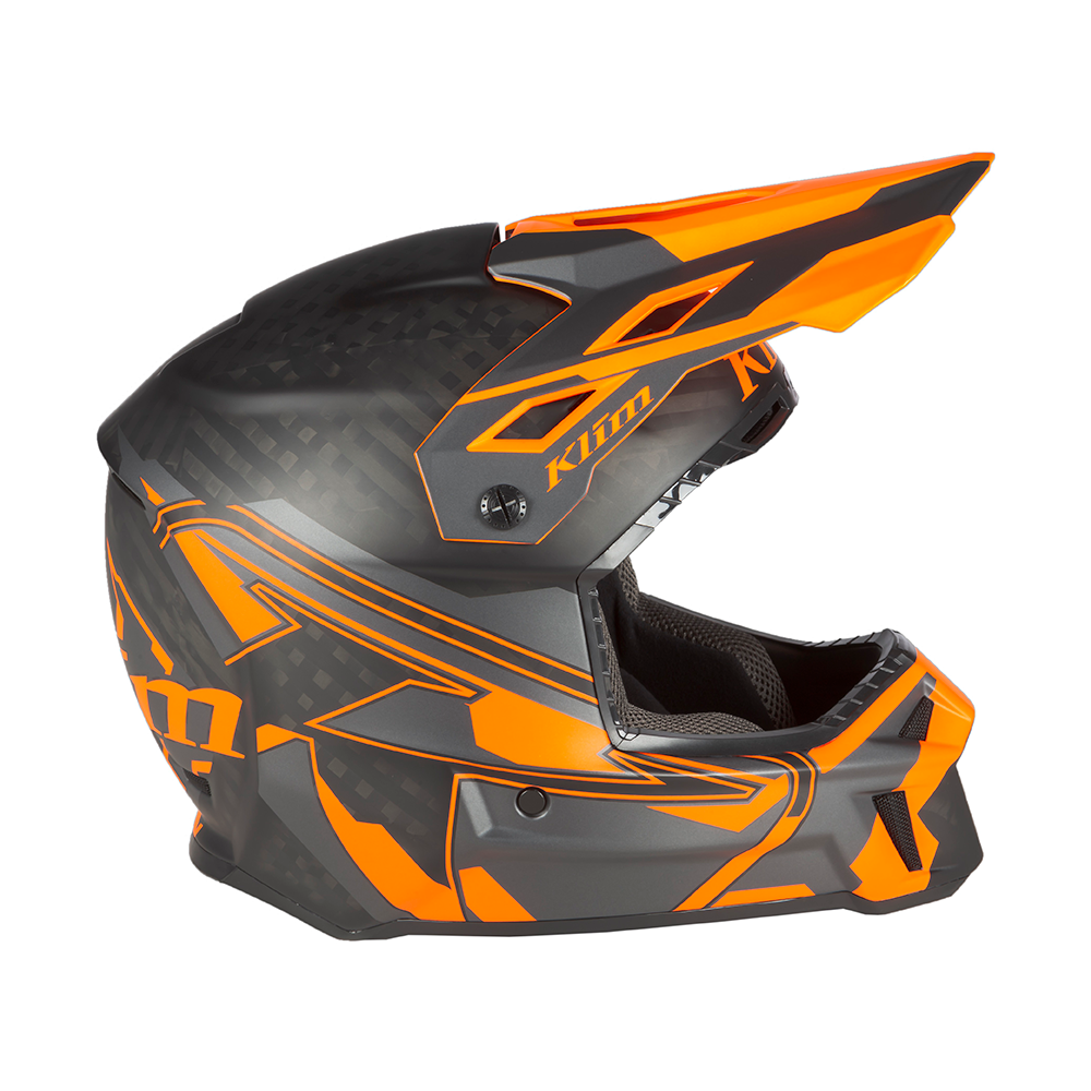Шлем Klim F3 Carbon Pro без подогрева Ascent Asphalt/Strike Orange, MD