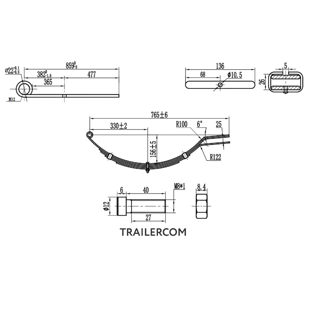 Купить рессора trailercom 5l по цене 2 800 р.. Низкие цены. Большой выбор. Доставка по всей России. Интернет-магазин в Москве. Только положительные отзывы!