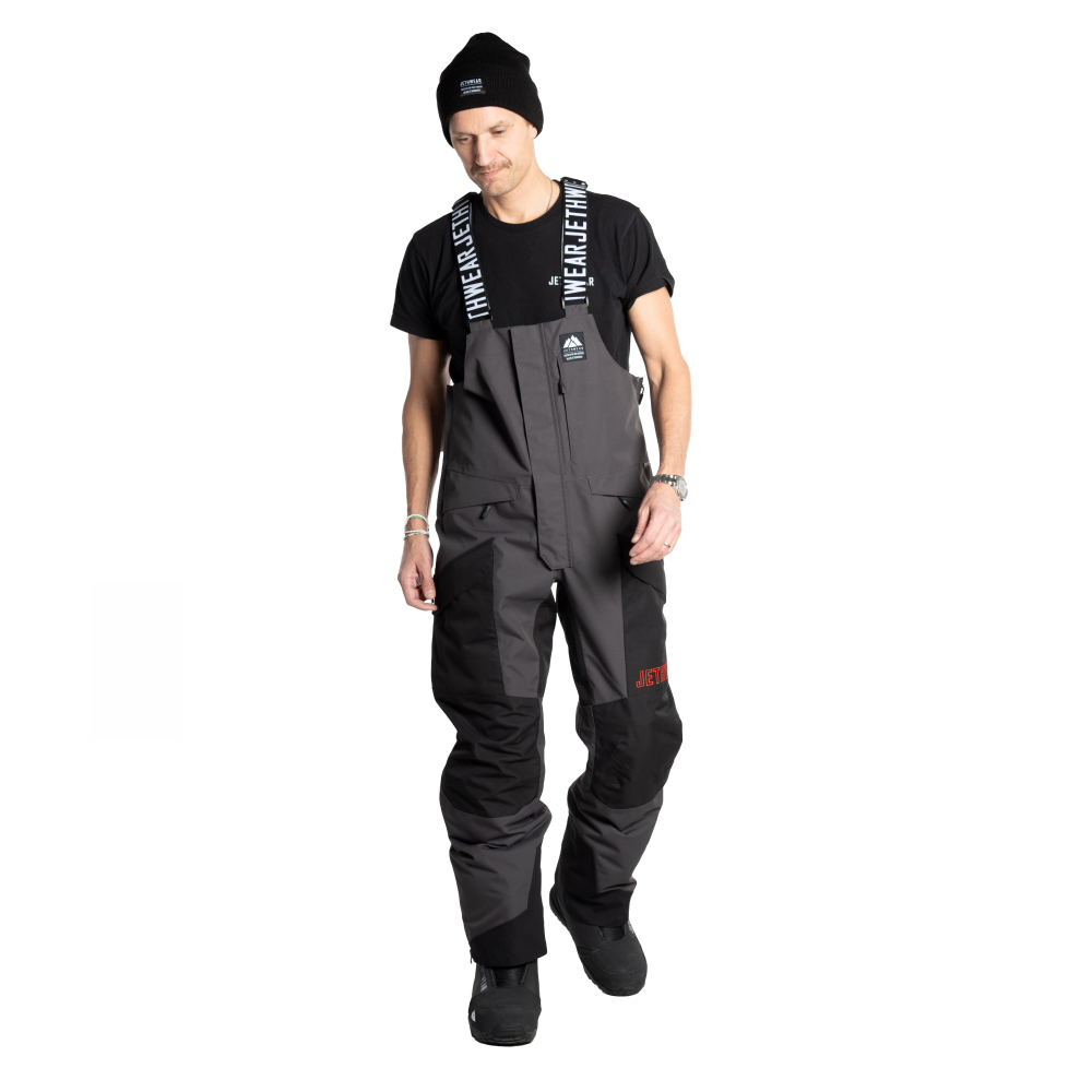 Полукомбинезон Jethwear Treeline Bib с утеплителем Black/Grey/Red, XL