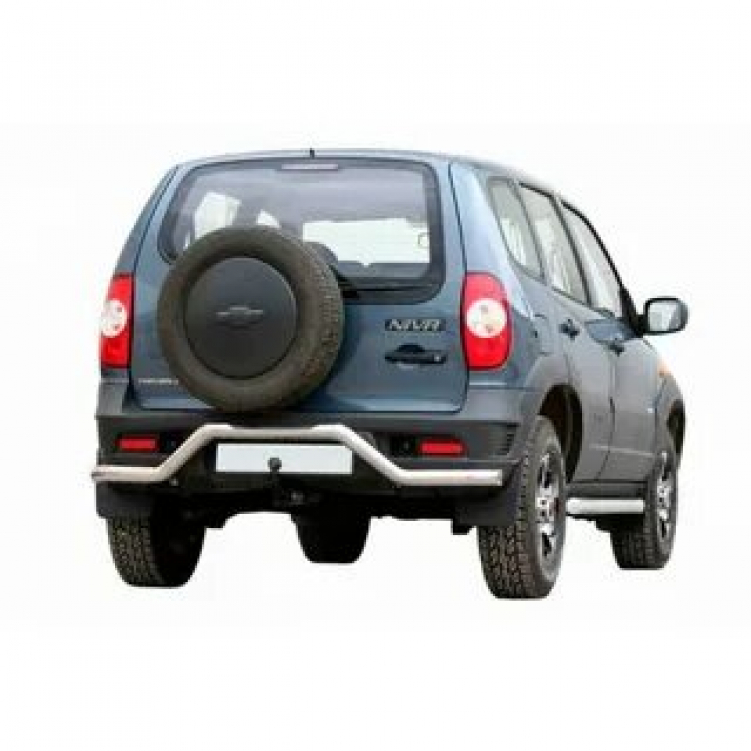 Защита заднего бампера d=63 мм "Волна" ШАГРЕНЬ (ППК) Chevrolet Niva 2009-2020