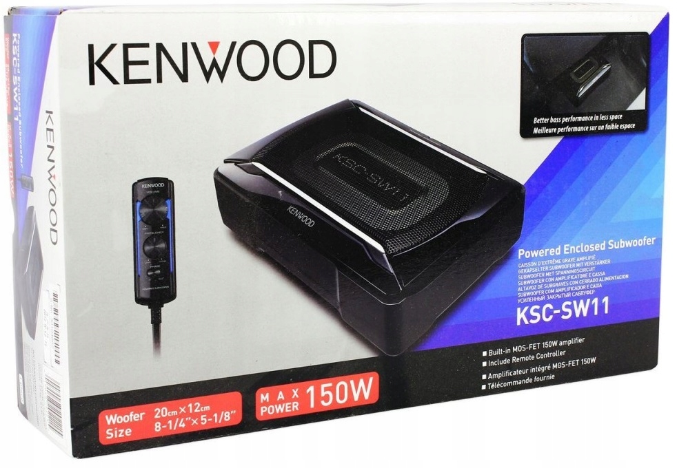 Автомобильный корпусной активный сабвуфер 8” (20 см) KENWOOD KSC-SW11