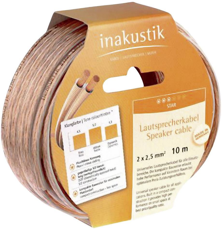 Кабель акустический INAKUSTIK Star LS-Reels, 2 x 2.5 mm2, 10 m, 003022010