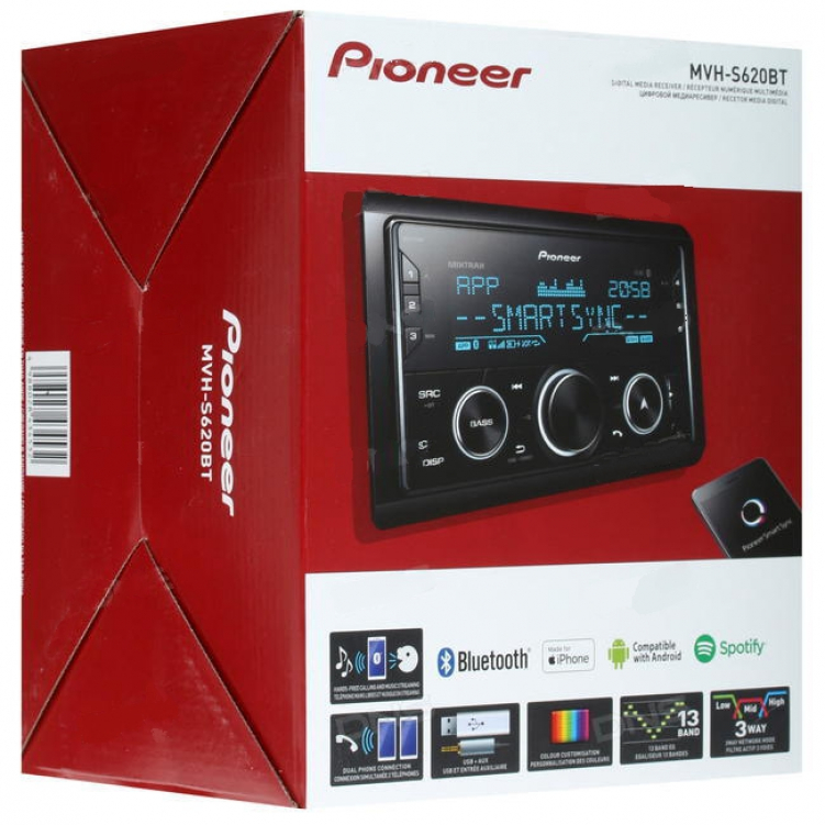 Автомобильный цифровой медиа-ресивер PIONEER MVH-S620BT