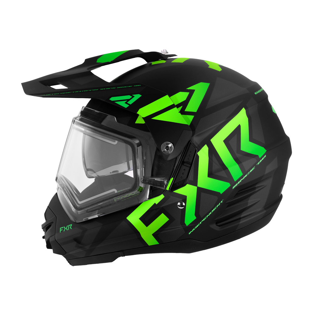Шлем FXR Torque X Team с подогревом Black/Lime, 2XL