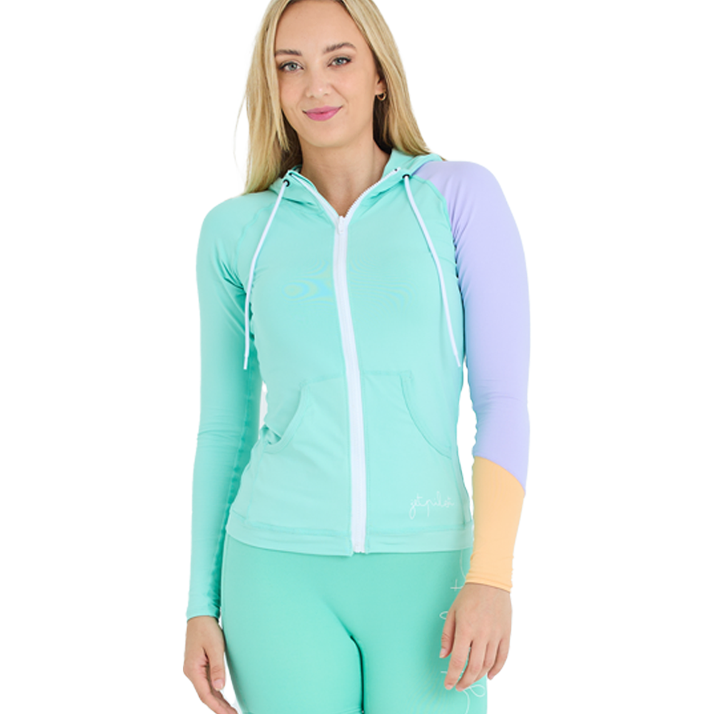 Толстовка JetPilot Pacer Ls Hooded Rashie Teal, L