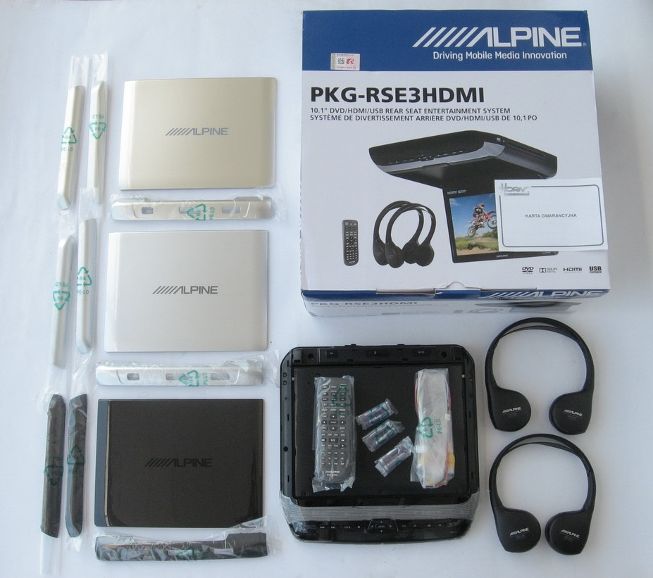 Подвесной монитор WSVGA с DVD плеером ALPINE PKG-RSE3HDMI