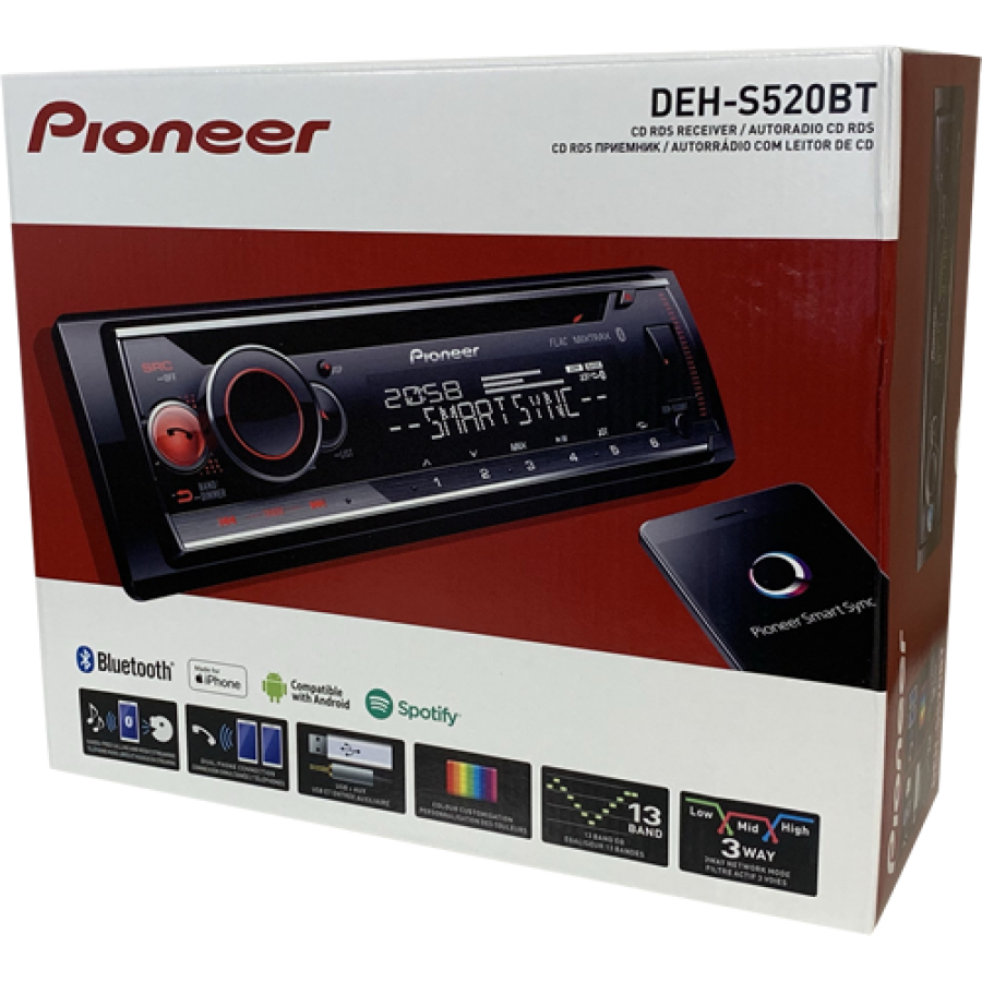 Автомобильный CD-ресивер PIONEER DEH-S520BT