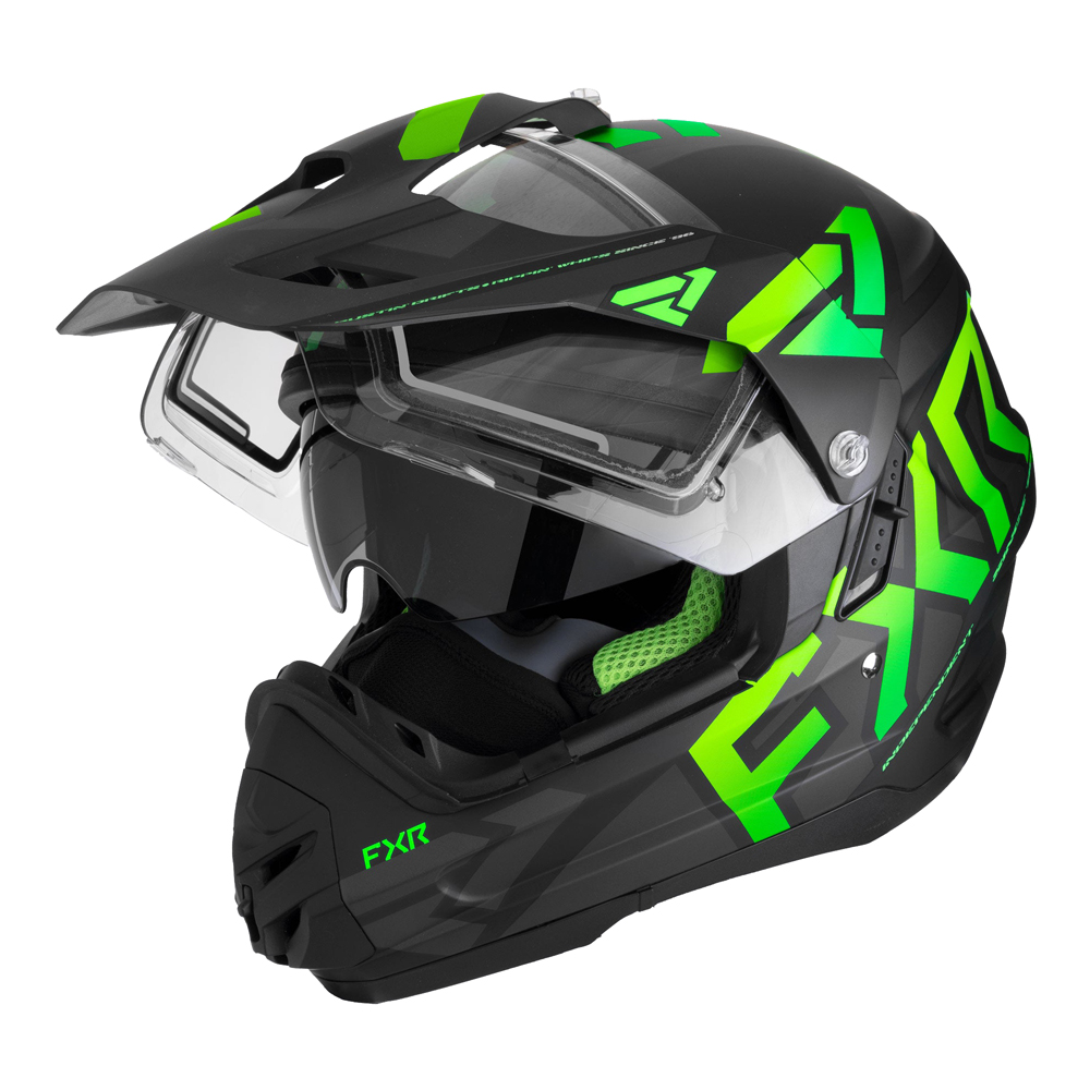 Шлем FXR Torque X Team с подогревом Black/Lime, 2XL