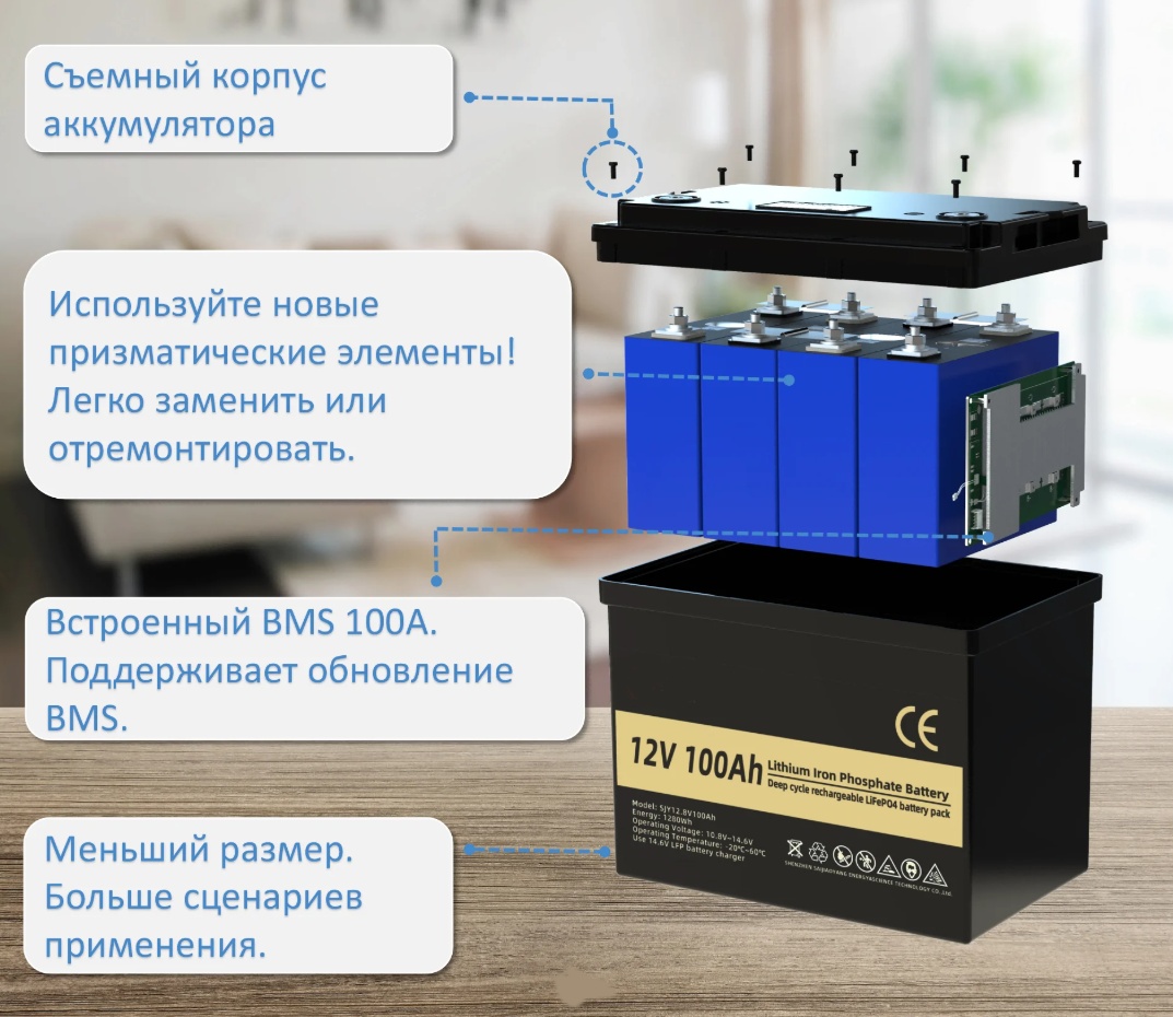 Купить тяговый аккумулятор акб lifepo4 12v 100ah лифер (без зарядника) по цене 22 500 р. Низкие цены. Большой выбор. Доставка по всей России. Интернет-магазин в Москве. Только положительные отзывы!